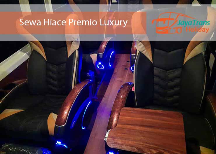 Harga Sewa Hiace Premio Jakarta Surabaya Luxury Class Murah Interior